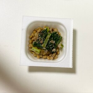 小松菜とごまの納豆